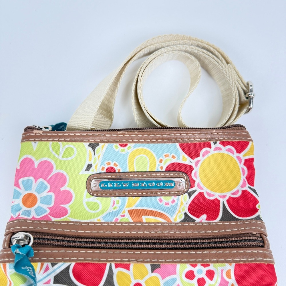 Lily Bloom Floral Print Crossbody Bag Multi Color Small Shoulder Bag/ Purse - Picture 2 of 12